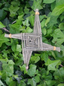 Traditional Brighid's Cross woven Irish rushes